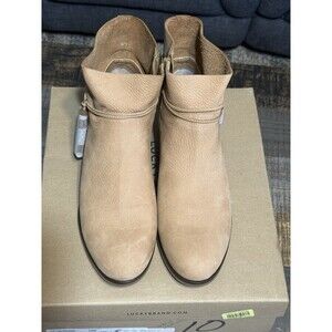 Lucky Brand Gloriana Boot Women's Size 10m Olive Gray Nubuck Bootie Tassel Strap